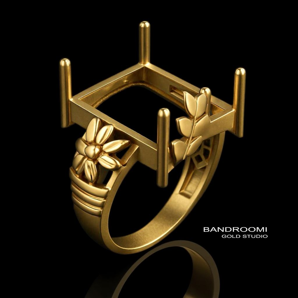 9b6f311f-8813-41e8-9418-c1d7cf88c28c انگشتر پایه سنگ مستطیل - تصویر 1