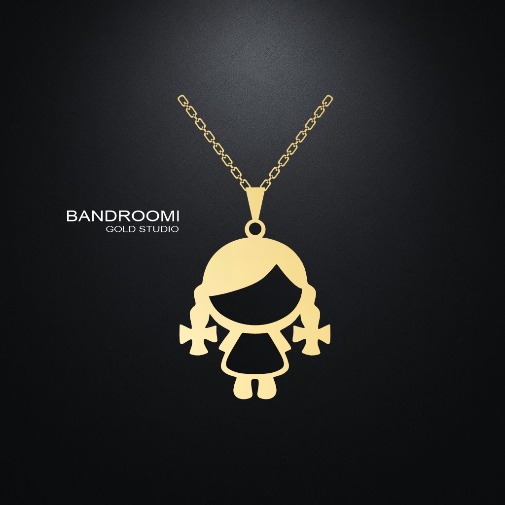 آویز دختر آویز و گردنبند بچه گانه - تصویر 1