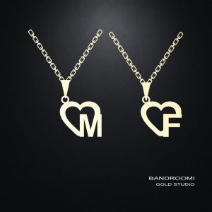 آویز و گردنبندM,F قلب