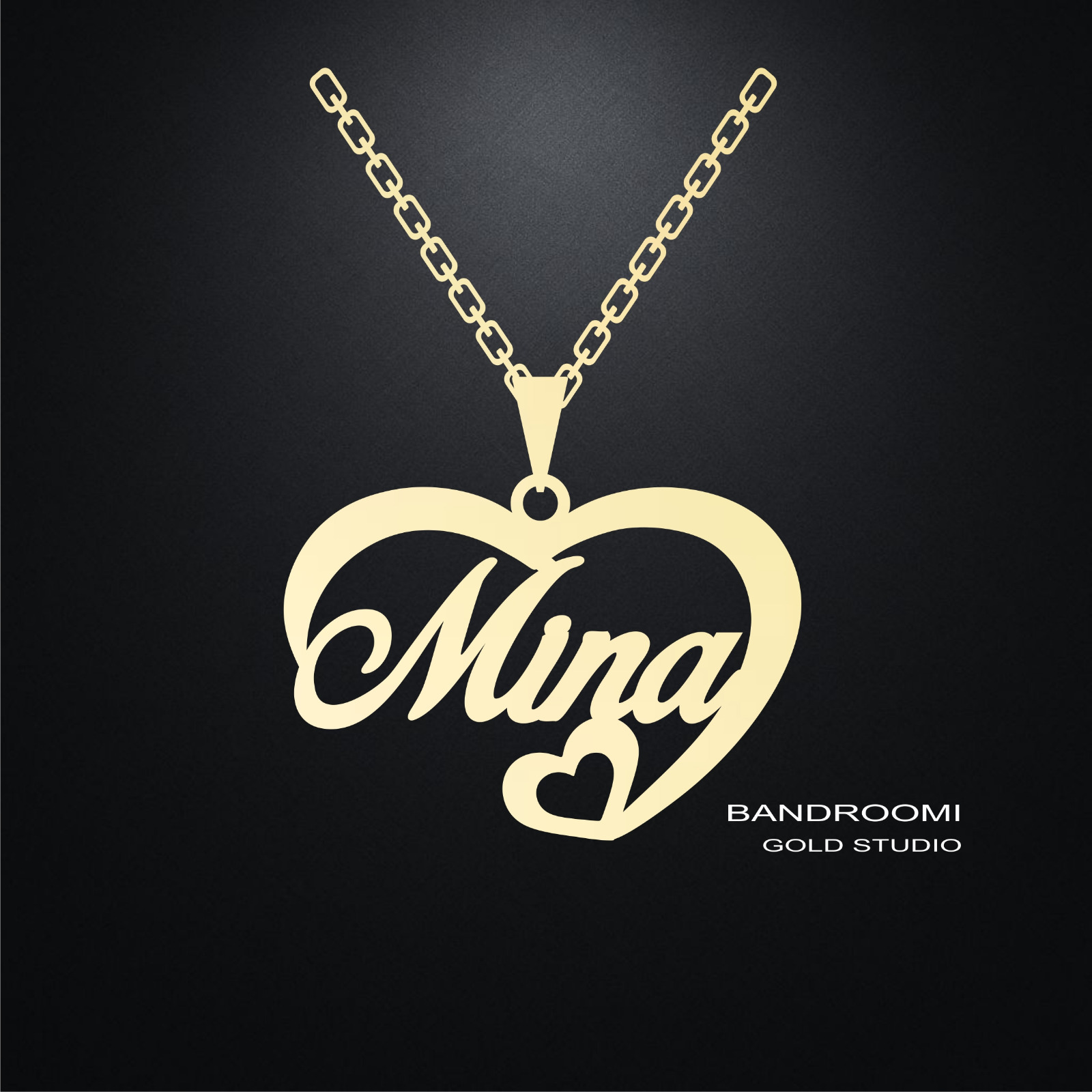 ghalb mina آویز و گردنبند مینا قلب - تصویر 1